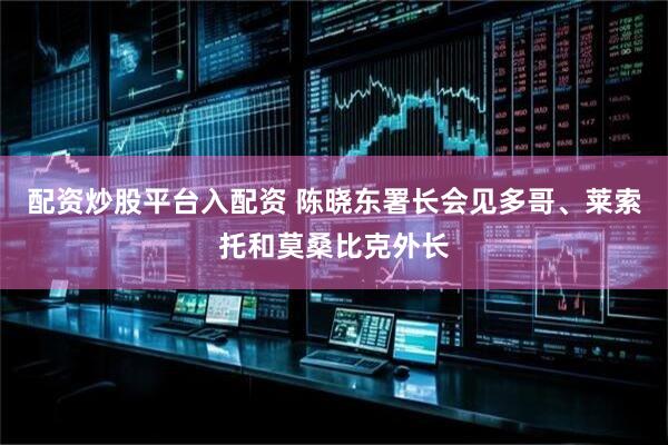 配资炒股平台入配资 陈晓东署长会见多哥、莱索托和莫桑比克外长