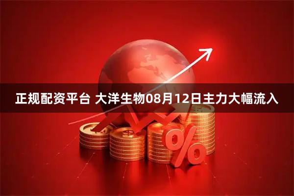 正规配资平台 大洋生物08月12日主力大幅流入
